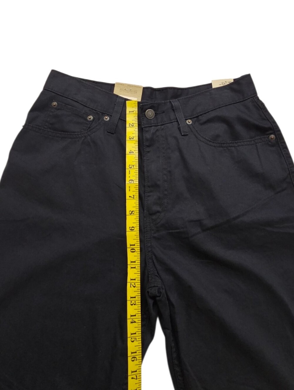 Levi's High Waisted Mom Jeans in Black Cotton and Hemp Size 30 NWT - Picture 11 of 13